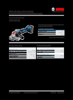 Smerigliatrici angolari a batteria Bosch GWX 18V-10