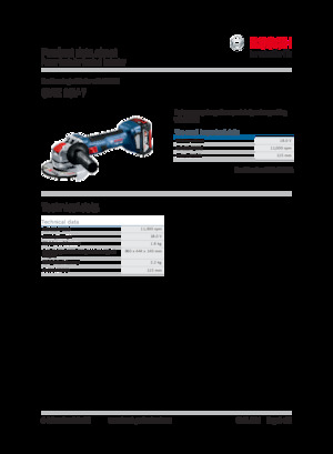 Smerigliatrici angolari a batteria Bosch GWX 18V-7