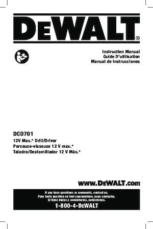 Trapani e avvitatori a batteria DEWALT DCD701B