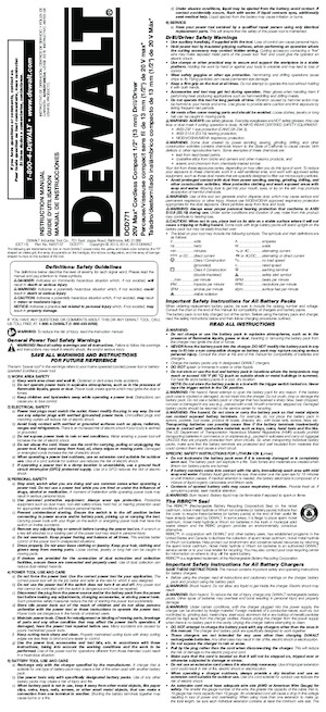 Trapani e avvitatori a batteria DEWALT DCD771C2