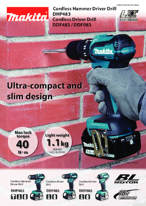 Trapani e avvitatori a batteria Makita DHP483 