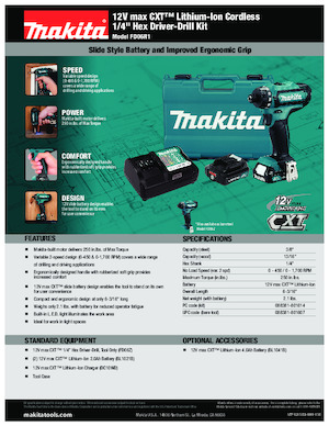 Trapani e avvitatori a batteria Makita FD06R1 
