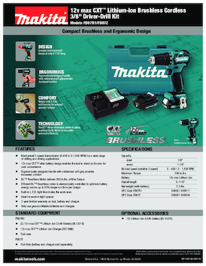 Trapani e avvitatori a batteria Makita FD07R1
