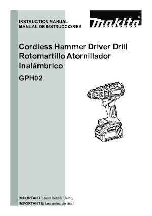 Trapani e avvitatori a batteria Makita GPH02Z