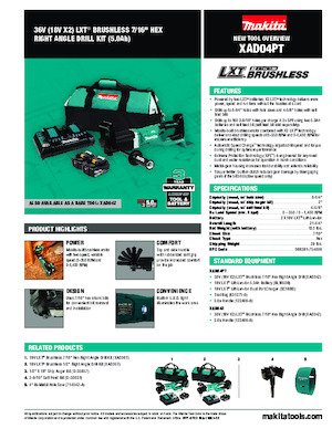 Trapani e avvitatori a batteria Makita XAD04PT