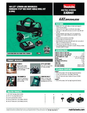 Trapani e avvitatori a batteria Makita XAD06T