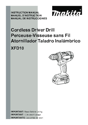 Trapani e avvitatori a batteria Makita XFD10Z