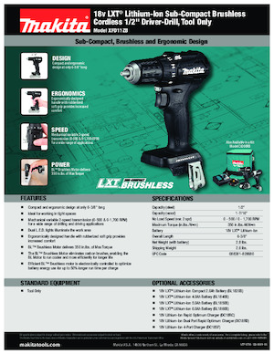Trapani e avvitatori a batteria Makita XFD11ZB