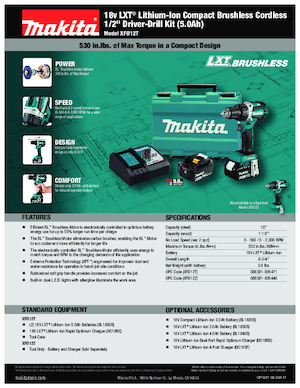 Trapani e avvitatori a batteria Makita XFD12T