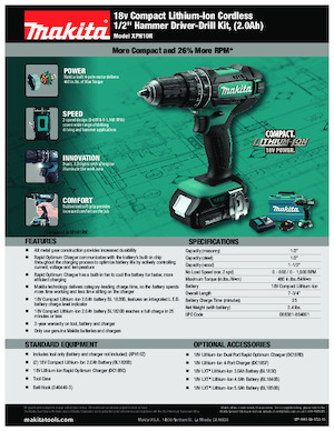 Trapani e avvitatori a batteria Makita XPH10R