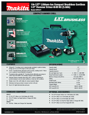 Trapani e avvitatori a batteria Makita XPH12T 