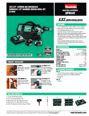 Trapani e avvitatori a batteria Makita XPH14T