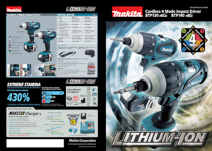 Avvitatori ad inpulsi a batteria Makita BTP140 