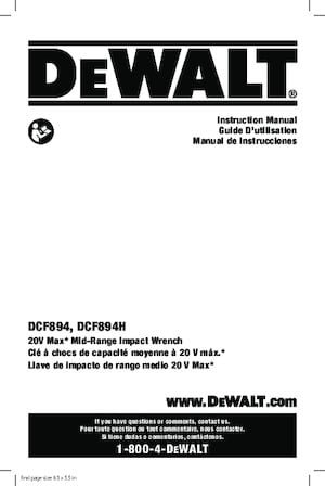 Avvitatori ad inpulsi a batteria DEWALT DCF894P2