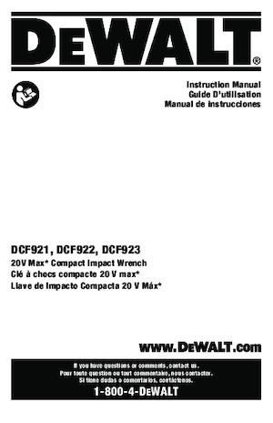 Avvitatori ad inpulsi a batteria DEWALT DCF921GP2