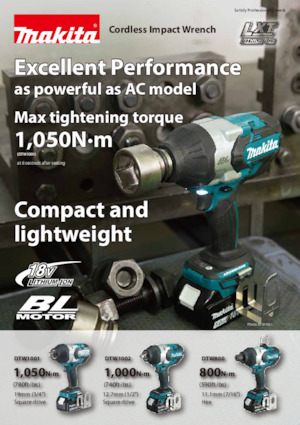 Avvitatori ad inpulsi a batteria Makita DTW1001 