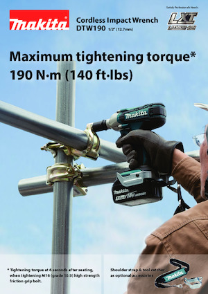 Avvitatori ad inpulsi a batteria Makita DTW190