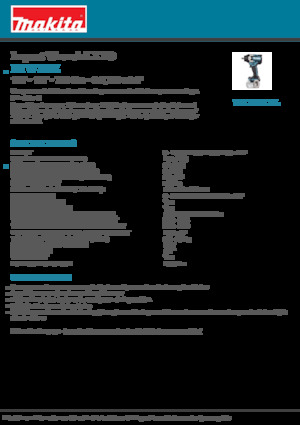 Avvitatori ad inpulsi a batteria Makita DTW701Z