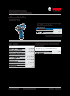 Avvitatori ad inpulsi a batteria Bosch GDR 12V-110