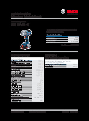 Avvitatori ad inpulsi a batteria Bosch GDS 18V-450 HC