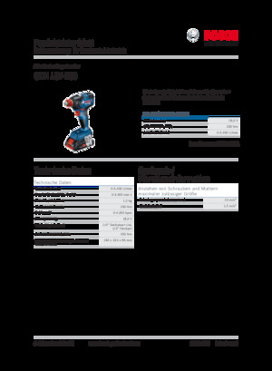 Avvitatori ad inpulsi a batteria Bosch GDX 18V-200