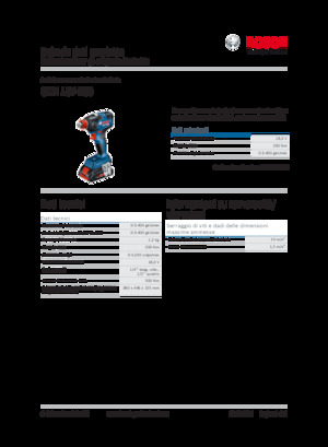 Avvitatori ad inpulsi a batteria Bosch GDX 18V-200