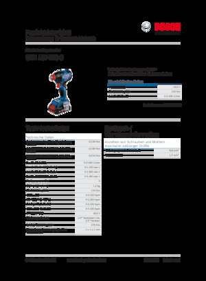 Avvitatori ad inpulsi a batteria Bosch GDX 18V-210 C