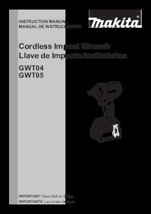 Avvitatori ad inpulsi a batteria Makita GWT04D