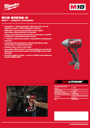 Avvitatori ad inpulsi a batteria Milwaukee M18 BIW38-0