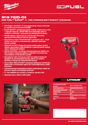 Avvitatori ad inpulsi a batteria Milwaukee M18 FQID-0X