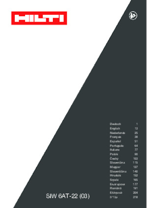 Avvitatori ad inpulsi a batteria Hilti SIW 6AT-22