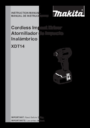 Avvitatori ad inpulsi a batteria Makita XDT14Z