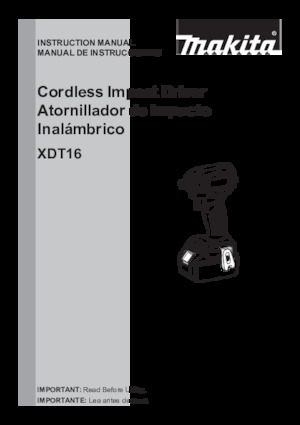 Avvitatori ad inpulsi a batteria Makita XDT16Z 