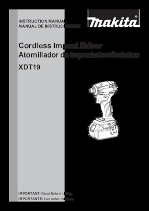 Avvitatori ad inpulsi a batteria Makita XDT19Z