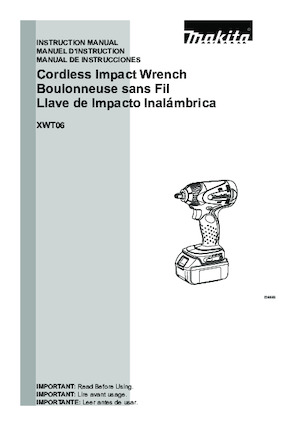 Avvitatori ad inpulsi a batteria Makita XWT06