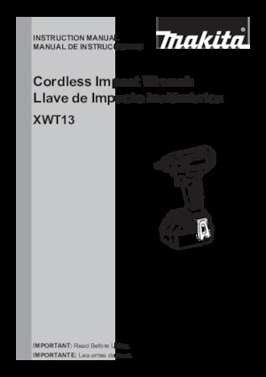Avvitatori ad inpulsi a batteria Makita XWT13ZB