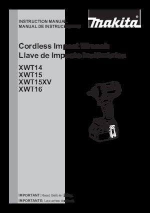 Avvitatori ad inpulsi a batteria Makita XWT16 