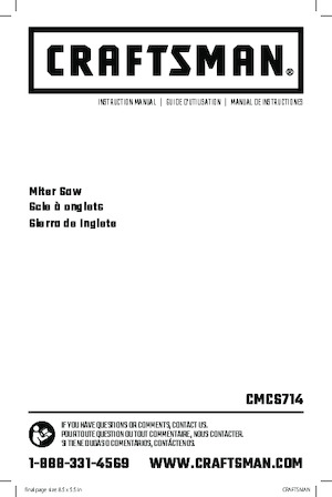 Seghe troncatrici a batteria Craftsman CMCS714M1 