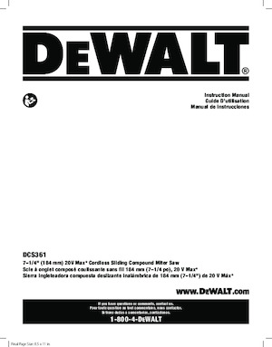 Seghe troncatrici a batteria DEWALT DCS361B