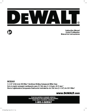 Seghe troncatrici a batteria DEWALT DCS361M1