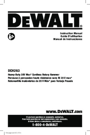 Tassellatori a batteria DEWALT DCH263B