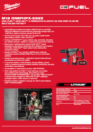 Tassellatori a batteria Milwaukee M18 ONEFHPX-552X