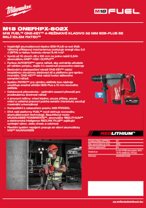 Tassellatori a batteria Milwaukee M18 ONEFHPX-802X