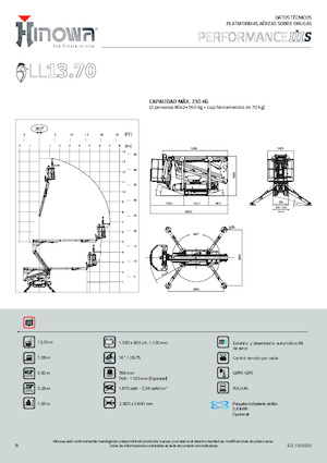 Piattaforme aeree articolate cingolate Hinowa Lightlift 13.70 Performance IIIS
