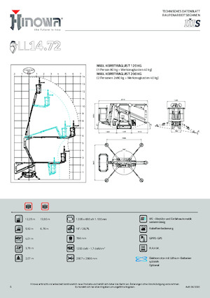 Piattaforme aeree articolate cingolate Hinowa Lightlift 14.72 IIIS