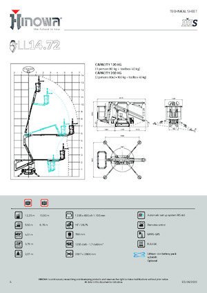 Piattaforme aeree articolate cingolate Hinowa Lightlift 14.72 IIIS