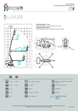 Piattaforme aeree articolate cingolate Hinowa Lightlift 14.72 IIIS