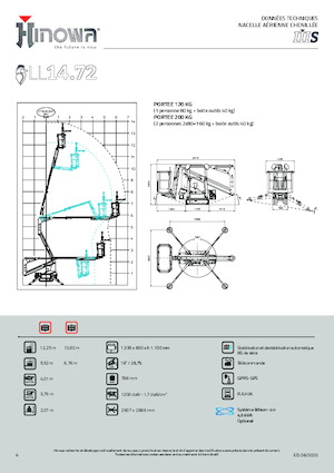 Piattaforme aeree articolate cingolate Hinowa Lightlift 14.72 IIIS