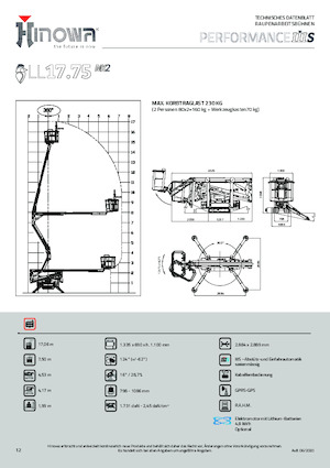 Piattaforme aeree articolate cingolate Hinowa Lightlift 17.75 Performance IIIS MK3