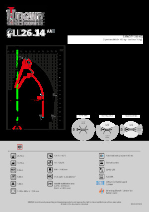 Piattaforme aeree articolate cingolate Hinowa Lightlift 26.14 Performance IIIS MK3